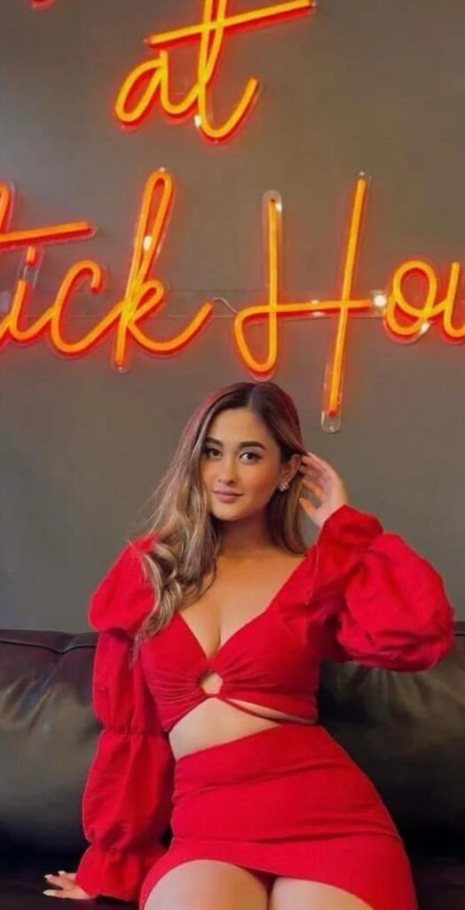 Cute Girl Image in Red Dress