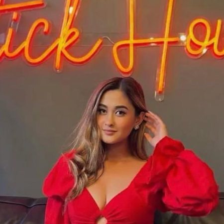 Cute Girl Image in Red Dress